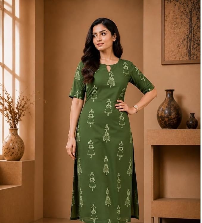 Woman Women Rayon Straight Fit Straight Kurta Kurtis