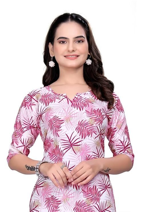 Women’s Floral Printed Crepe Knee