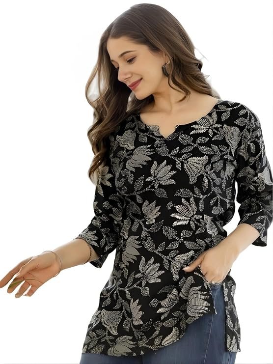 Cotton Printed Short Kurti for Women