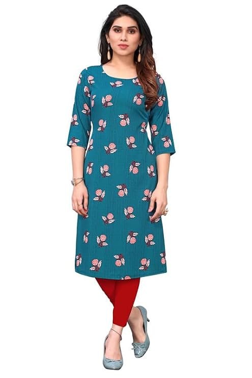 Women Printed Crepe Kurta