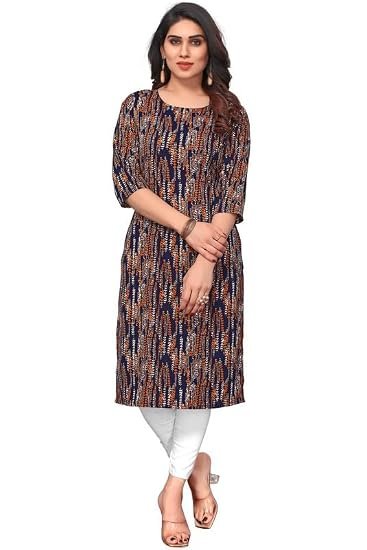 Women Printed Crepe Kurta