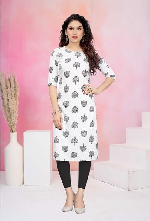 Women Printed Crepe Kurtas5