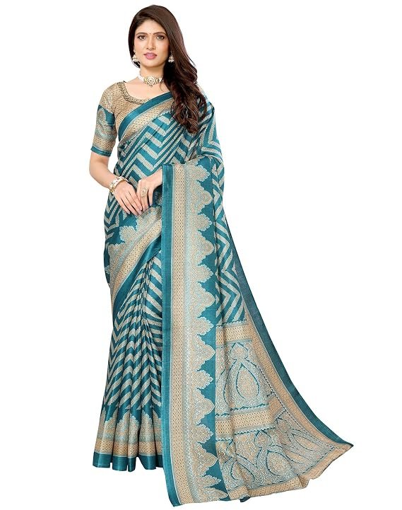Womens Woven Printed Art Silk Saree