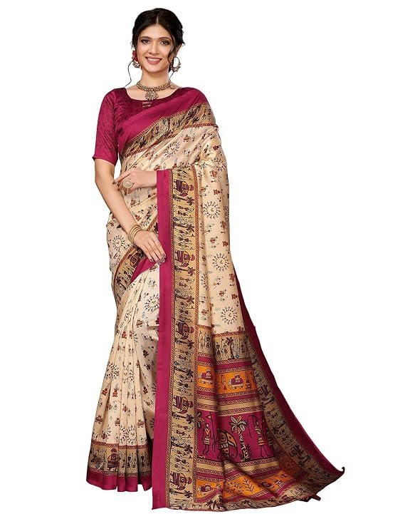 Womens Saree with Matching1