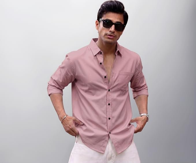 Men s Brown Solid Full Sleeve