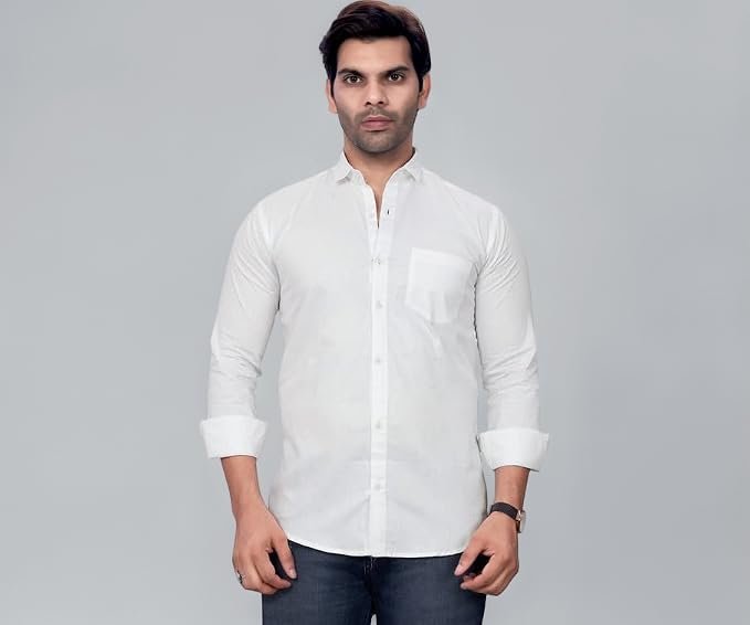 Mens Cotton Regular Fit Fullsleeves Fomal Shirt