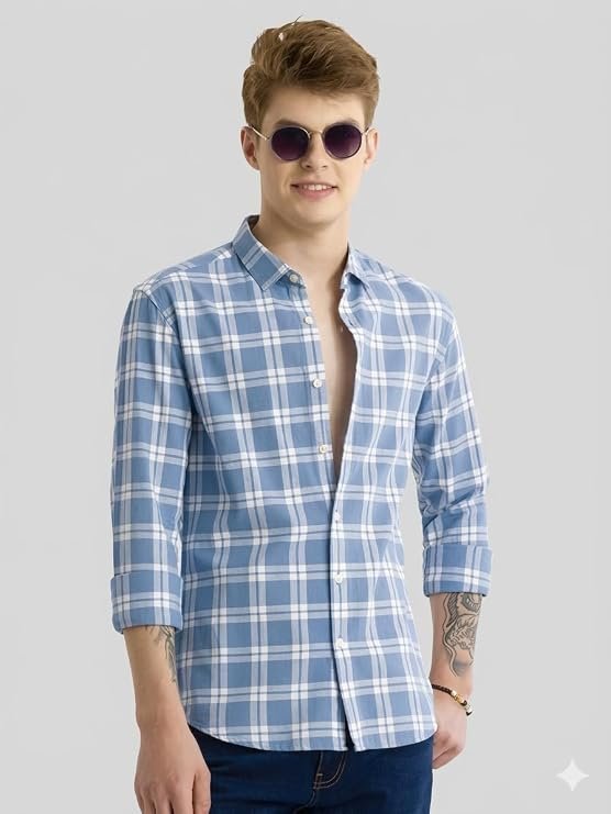 Yuvawear Mens Full Sleeve Checkered