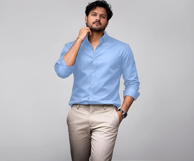 Casual Cotton Blend Shirt  Regular