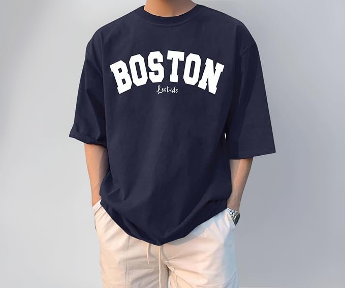 LEOTUDE Mens Half Sleeve Round Neck