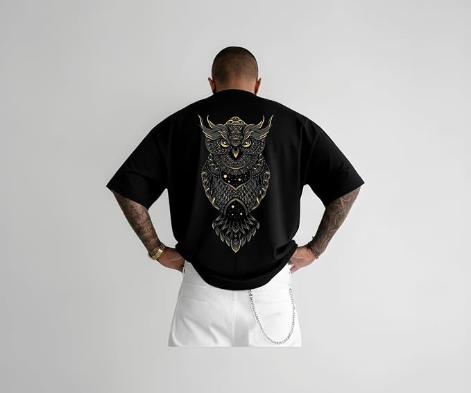 AUSK Baggy Hip-Hop T-Shirt for Men Graphic Printed T Shirts