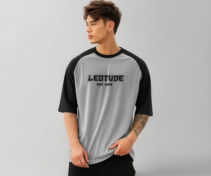 LEOTUDE Men Polycotton Classy Look Regular Fit Round